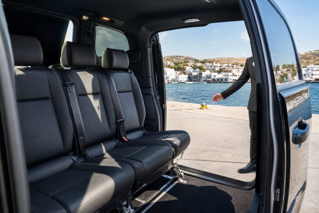 Local private transfer service in Milos village
