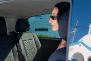 Private transfer vehicle on the island of Milos