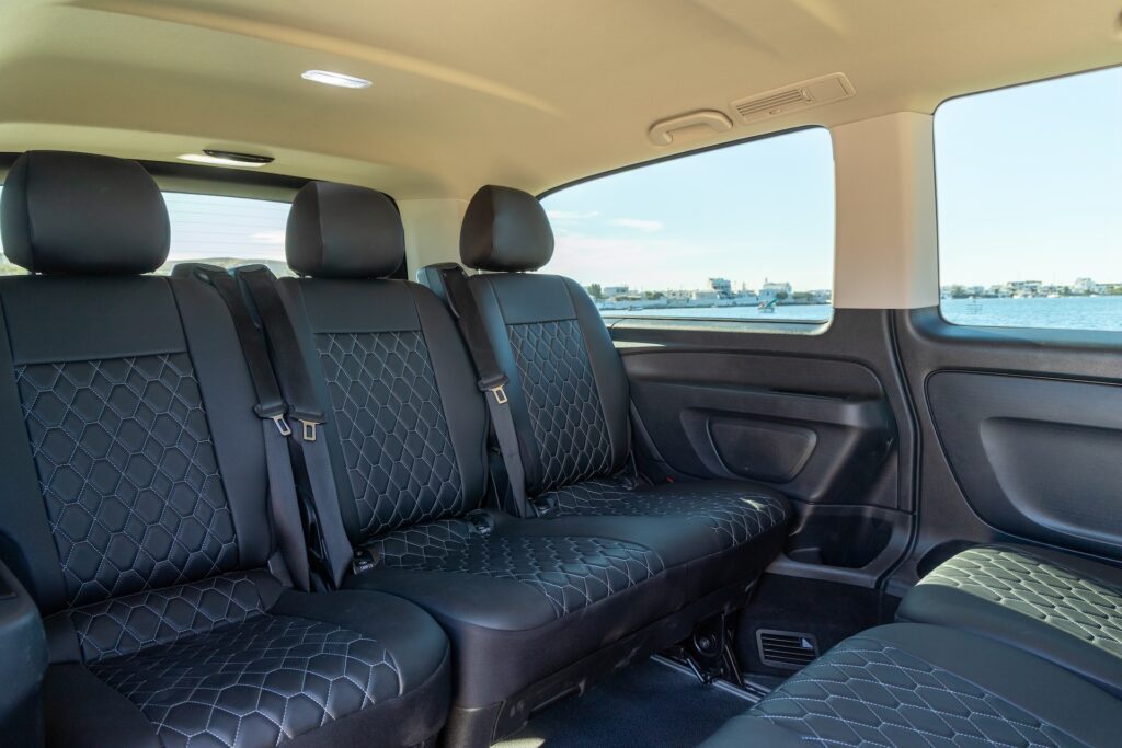 Spacious Mercedes van seats for Milos transfers
